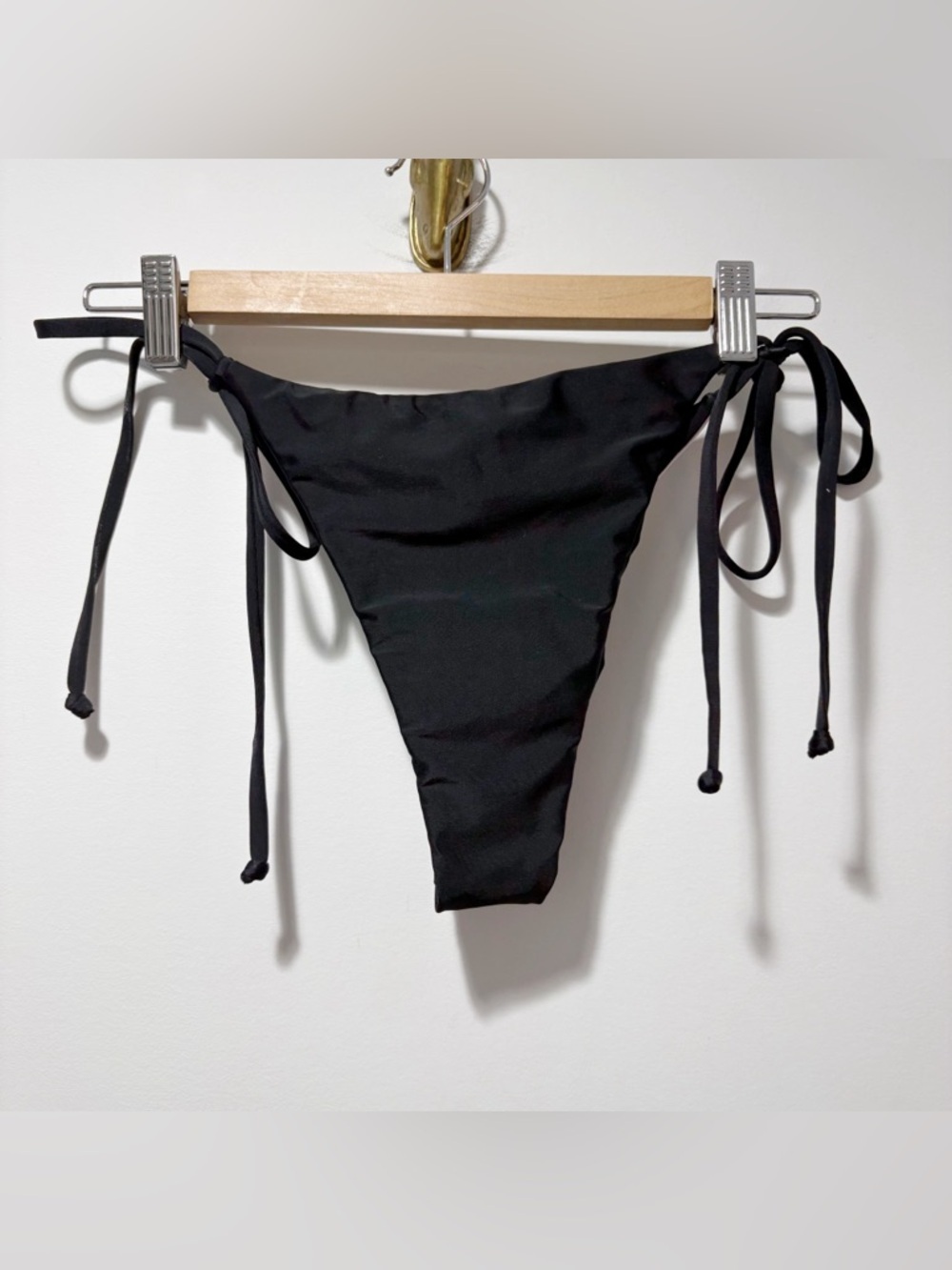 Kitteny Minou Kitty Cat Bikini Bottoms Size Large String Bikini Cheeky Black - Picture 14 of 14